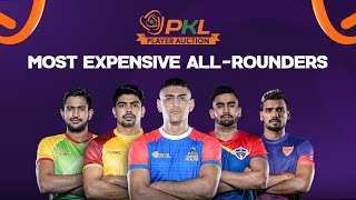 Most Expensive AllRounders at PKL Season 11 Player Auction  Pro Kabaddi League [upl. by Arbmahs265]