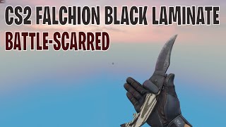 Falchion Knife Black Laminate BattleScarred  CS2 Skin Showcase 346 [upl. by Hayidah]