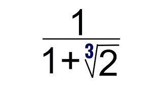CÓMO RACIONALIZAR UNA FRACCION CON RAÍCES CÚBICAS EN EL DENOMINADOR [upl. by Eelarual]