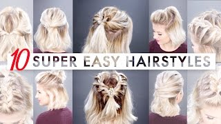 HOW TO 10 Easy Short HairStyles With Flat Iron Tutorial  Milabu [upl. by Camel]