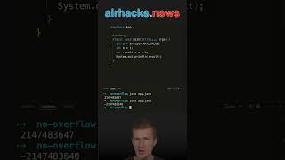 Preventing The Integer Overflow java shorts coding airhacks [upl. by Nwahsad]