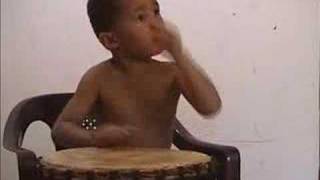 4 Year Old Djembe Drummer [upl. by Anisamoht]