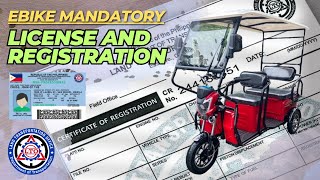 EBIKE LICENSE AND REGISTRATION IPAPATUPAD NA [upl. by Cloris457]