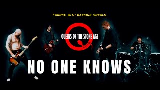 QUEENS OF THE STONE AGE  NO ONE KNOWS KARAOKE WITH ORIGINAL BACKING VOCALS [upl. by Ennairrac]