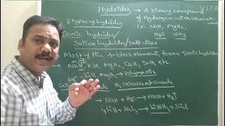 Hydrogen and its compounds  HYDRIDES  ionic hydrides covalent hydrides interstitial hydrides [upl. by Loraine]