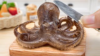 Tasty Spicy Fried Octopus Recipe Idea 🐙 Most Satisfying Miniature Seafood Cooking by Mini Yummy [upl. by Afirahs37]