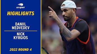 Daniil Medvedev vs Nick Kyrgios Highlights  2022 US Open Round 4 [upl. by Dlonra816]