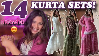 Wedding Wear Kurta Sets from MEESHO💗  HUGE Tryon Haul  Honest Review  Rupal Yadav [upl. by Estelle]