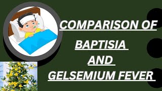 comparison of Baptisia and gelsemium fever  comparison explanation  notes materiamedicaeasy [upl. by Veno]