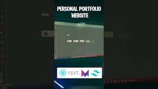 Portfolio Website with Nextjs Framer Motion and Tailwind CSS shorts short shortvideo [upl. by Inan]