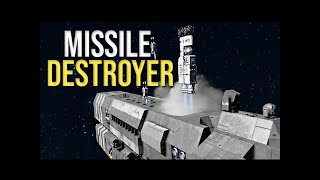 Space Engineers  Missile Destroyer 5k Range [upl. by Middle718]