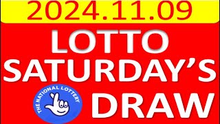 The National Lottery Lotto draw results from saturday 09 November 2024uklottery lotto england [upl. by Orozco288]