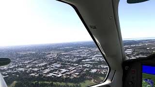 Daher TBM 930 Side View landing Brisbane Hot Sunny Sound enhanced  msfs [upl. by Burkhardt]