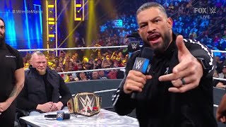 Brock Lesnar amp Roman Reigns WrestleMania Contract Signing  WWE Smackdown 22522 Full Segment [upl. by Frodeen]