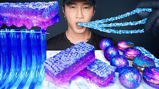 ASMR GALAXY HONEYCOMB JELLY NOODLES GALAXY PLANET GUMMY MACARONS NERDS ROPE MUKBANG 먹방 [upl. by Zullo]