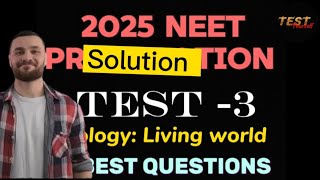 Solution for Test Yourself 3  Biology living world  NEET 2025 preparation [upl. by Nohtan]