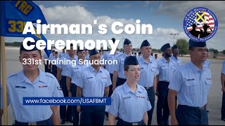 331st Training Squadron Airmans Coin Ceremony  August 17 2022 [upl. by Ayoted890]