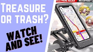 Waterproof phone case holder for motorcycle UNBOXING and installation [upl. by Ssegrub]