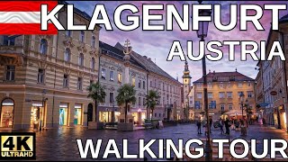 Klagenfurt Austria 4KUHD  Walking Tour in Dragon City  With Captions [upl. by Keisling]