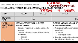 Mathematics Grade 7 Term 4 Topics to be Prepared mathszoneafricanmotives [upl. by Miles]