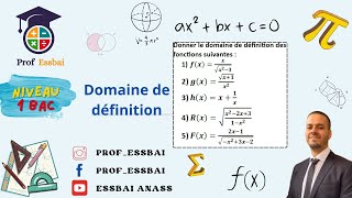 1 bac smsc ex généralité sur les fonctions  1 domaine de définition [upl. by Serafina]