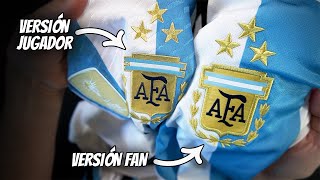 Camiseta oficial ARGENTINA con 3 ESTRELLAS  Versión Jugador vs Fan Modelo Internacional de ADIDAS [upl. by Aiel525]