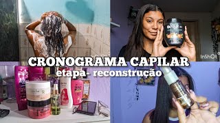 CRONOGRAMA CAPILAR  etapa  reconstrução skincare [upl. by Llednor]