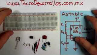 Astable con LM555 Oscilador o generador de señal cuadrada [upl. by Dixon]