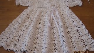 Crochet Patterns for free crochet baby dress 1540 [upl. by Eisen]