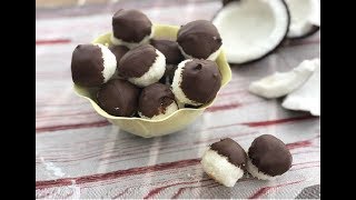 Dolcetti al cocco e cioccolato RICETTA SEMPLICISSIMA PRONTI IN soli 3 MINUTI [upl. by Marge]