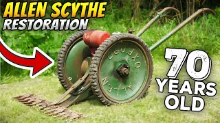 HISTORIC 70 YEAR OLD SCYTHE RESTORATION  World War 2 Machine [upl. by Erasme]