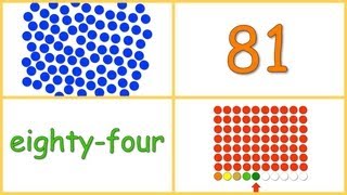 Baby Math Numbers 8090 dots numerals words rows [upl. by Gamin]