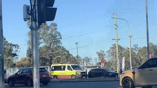 QAS Black Bumper Unknown Responding Past Helensvale Fire Station [upl. by Balbinder]