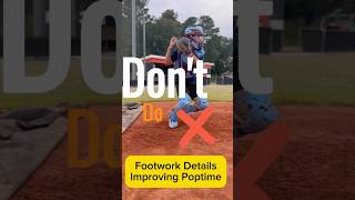 How to improve your pop time  common catcher flaws  catcher footwork [upl. by Nelleeus]