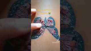 DAY 1 TATTOO PEELING PROCESS 😭🦋 tattoopeeling tattoo tattoos tattooartist tattooart [upl. by Fabiolas]