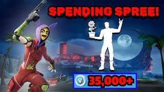 Spending 35000 VBucks in FORTNITE Spending Spree 15 [upl. by Etnohc]