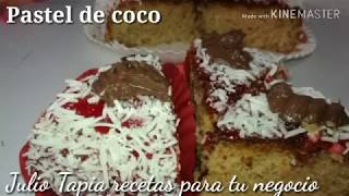 Pastel de coco super fácil y rápido para negocio ganancia al máximo mantecado de coco cortadillo [upl. by Odnomra]