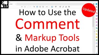 How to Use the Comment and Markup Tools in Adobe Acrobat [upl. by Attenauq]