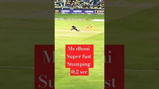 MS Dhoni SuperMan💛 Speed Stumping 02 seconds CSK Thala shorts cricketmsdhoni chennaisuperkings [upl. by Ahseeyt]