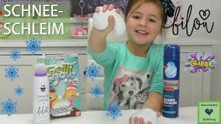 DIY BILOU SCHNEE SCHLEIM mit Glibbi selber machen ❄️ Bilou Hacks ⛄ Geschichten und Spielzeug [upl. by Shiller]