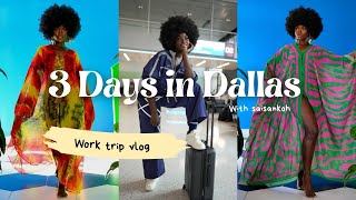 DALLAS WORK TRIP VLOG  life as a model [upl. by Anelim]