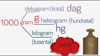 Geometrienheter  Kilogram hektogram dekagram och gram  Åk 46 [upl. by Meghann]