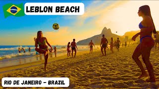 🇧🇷 LEBLON BEACH RIO DE JANEIRO  Brazil 2023 【 4K UHD 】 [upl. by Eldon947]