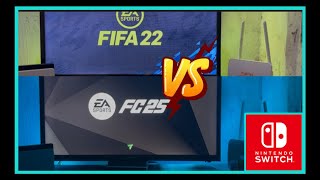 EA sports fc25 FIFA 25 vs EA sports fc22 FIFA22 on Nintendo switch oled dock mode 4k 60fps [upl. by Hyozo]