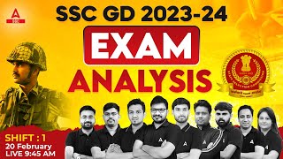 SSC GD Exam Analysis 2024  SSC GD 20 Feb First Shift Paper Analysis  SSC GD Analysis 2024 [upl. by Bettine]