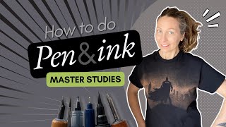 4 drawing exercises for easier Master Studies with pen and ink technique [upl. by Janeen]