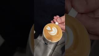 Latte art deco on an espresso cup [upl. by Jerrine106]