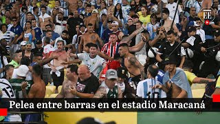 Batalla campal en el Maracaná entre barras de Argentina y Brasil  El Espectador [upl. by Nitsyrk]