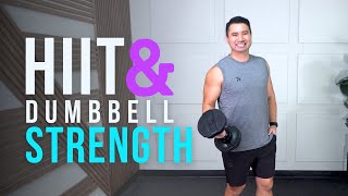 Full Body Dumbbell HIIT  Strength and Cardio in One Workout [upl. by Donna]