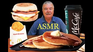 ASMR MCDONALDS BREAKFAST AND COFFEE MUKBANG [upl. by Nus838]